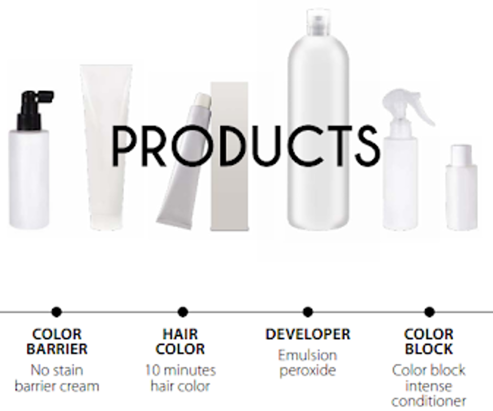 Italian hair dyes products