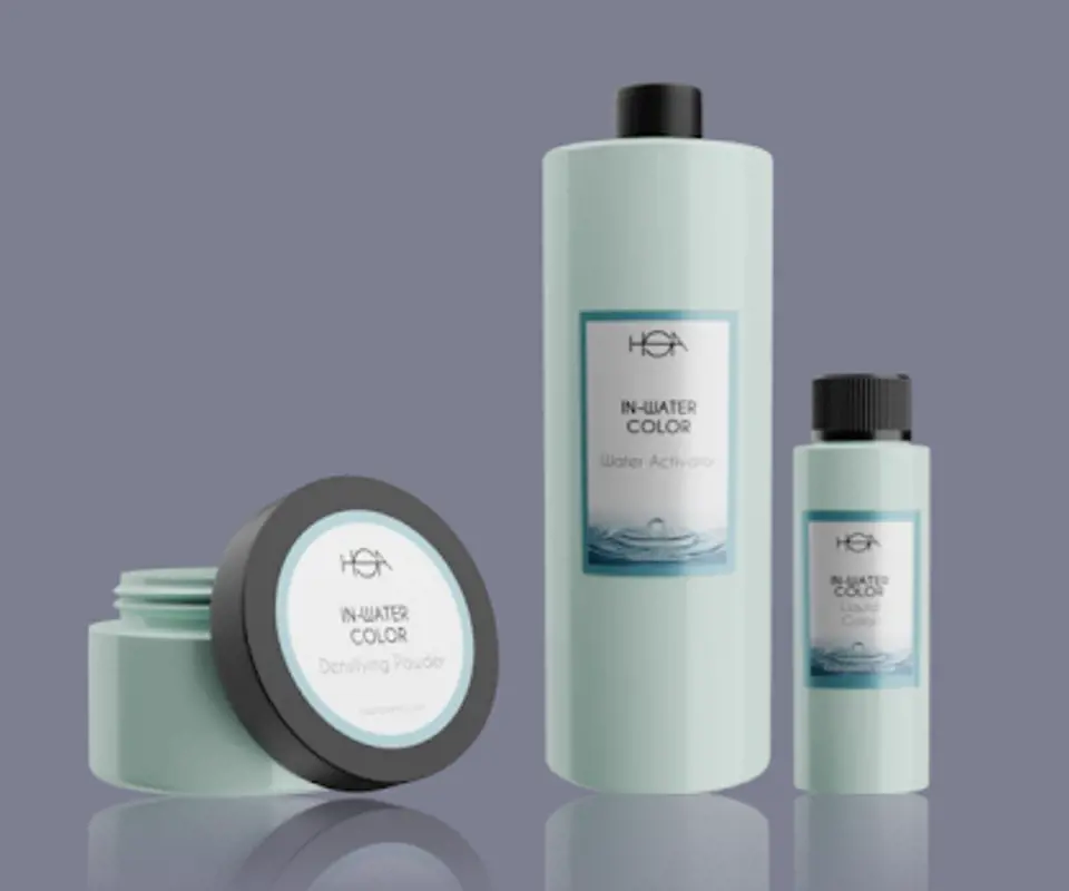 hair color formulation in water